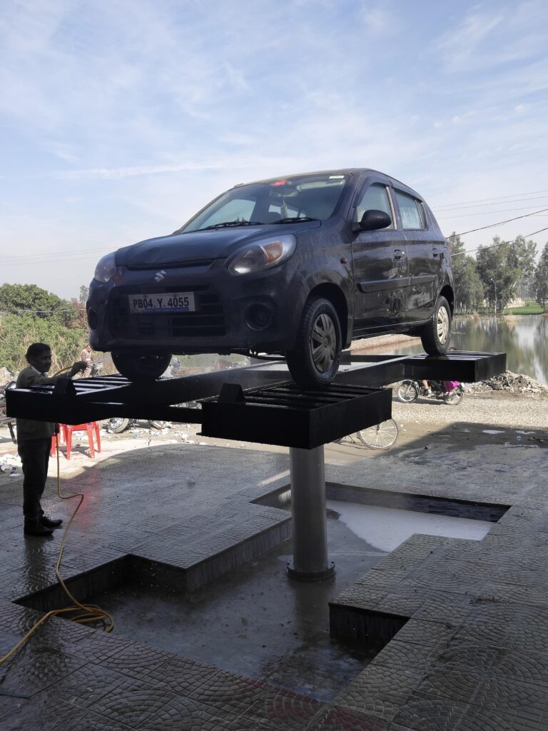 wheel stand washing lift (car)